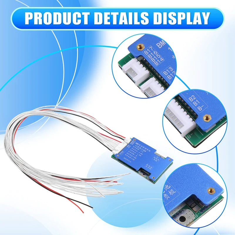 18650 Батарея Bms 17S 60 В Литий-ионная батарея Общий порт Зарядная панель с защитой от