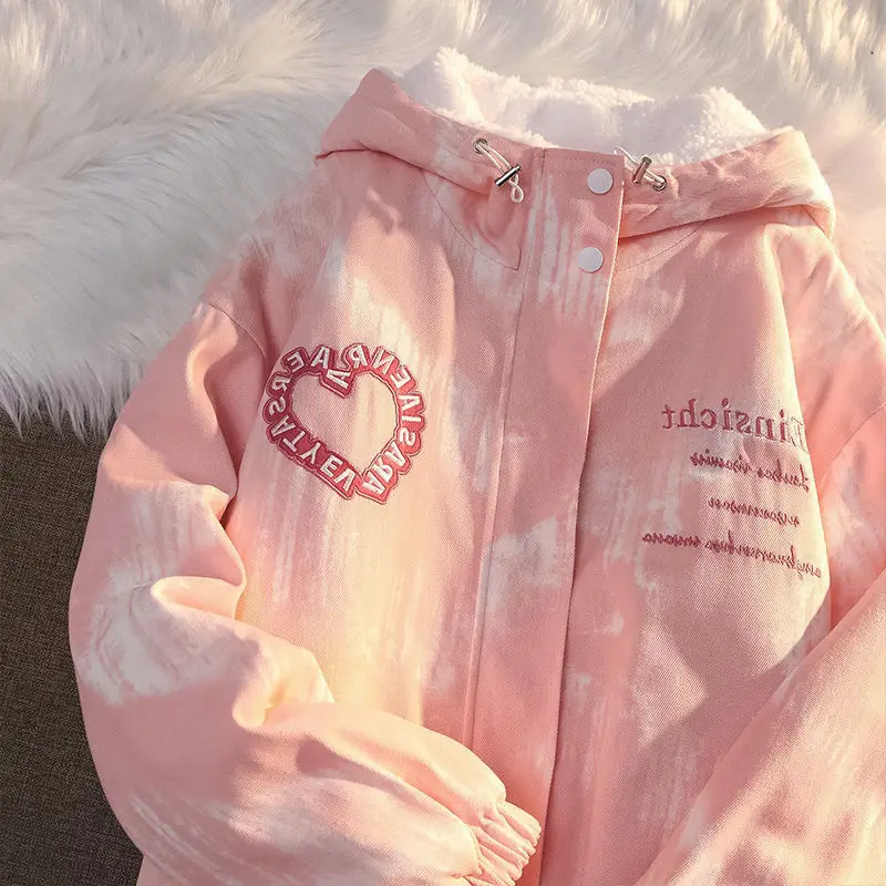 

Autumn And Winter New MilkTie Candy-colored Baseball Uniform Padded Jacket Women Loose Casual Design Sense Niche Cotton Clothes