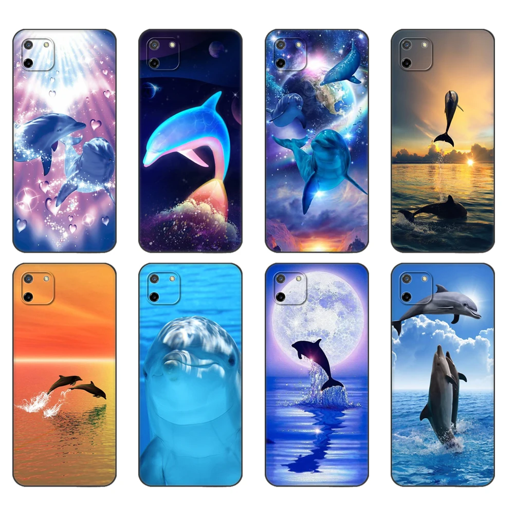 

Флейта для OPPO Realme C11 чехол для Realme C 11 RealmeC11 задняя крышка RMX2185 чехол бампер морское животное милый Дельфин