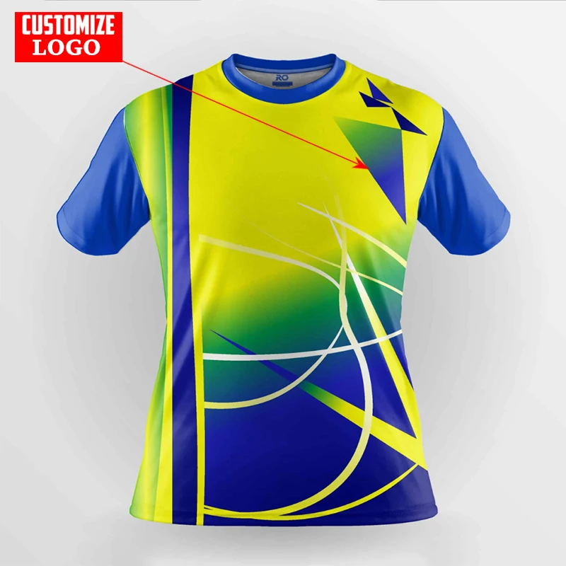 

Men's T-shirt Customize Quick-Drying Tee Shirt Badminton Uniforms Table Tennis Clothes Printed T-shirt Boy Breathable Sport