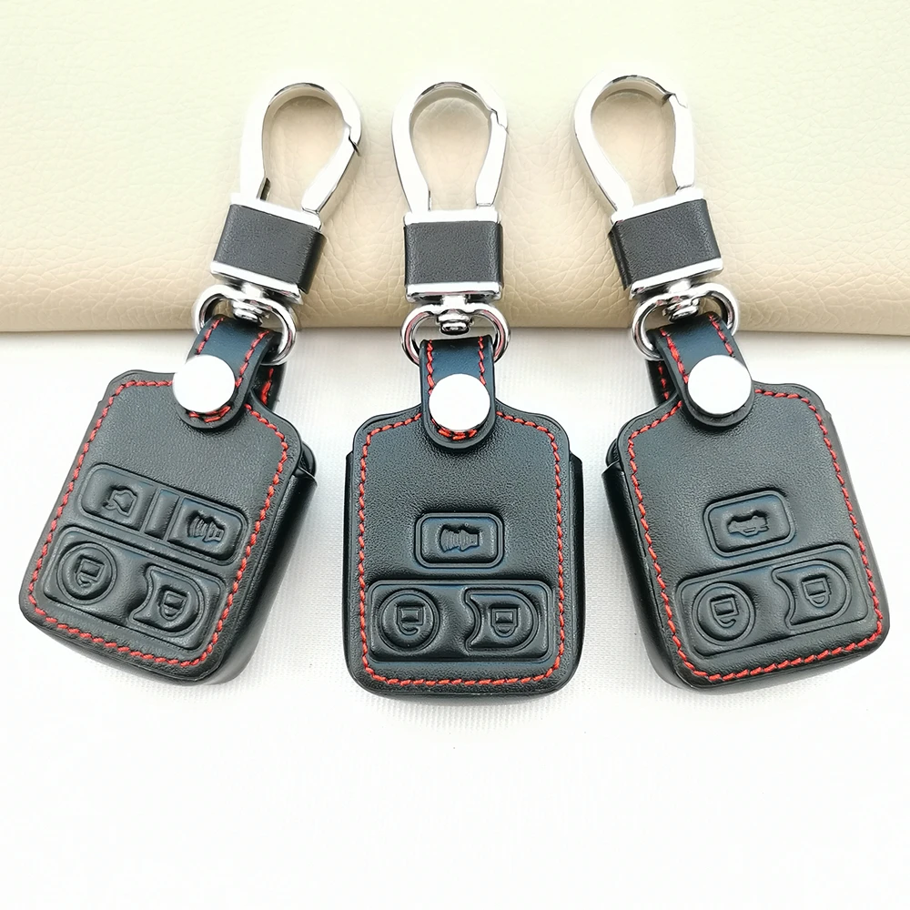 

3/4 Buttons Remote Leather Car Key Case Cover For Ford Focus Complete Escape Explorer Mustang Thunderbird Lincoln Transit Town