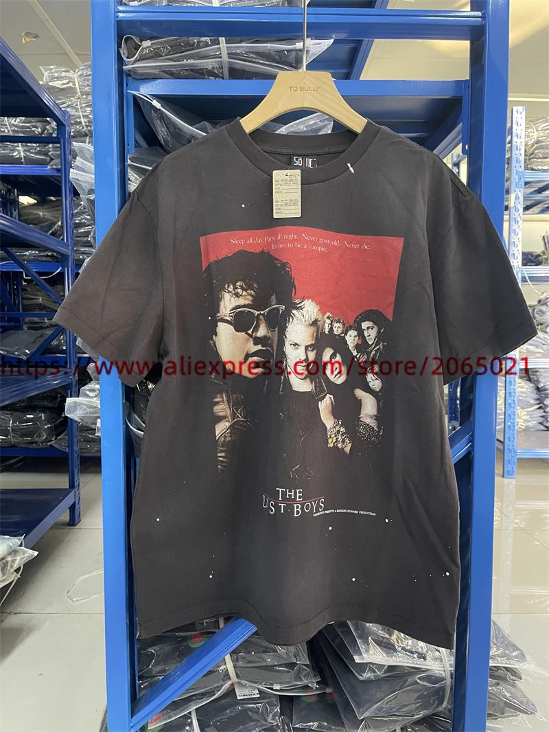 25ss Washed Saint футболка для мужчин и женщин лучшее качество повседневные летние