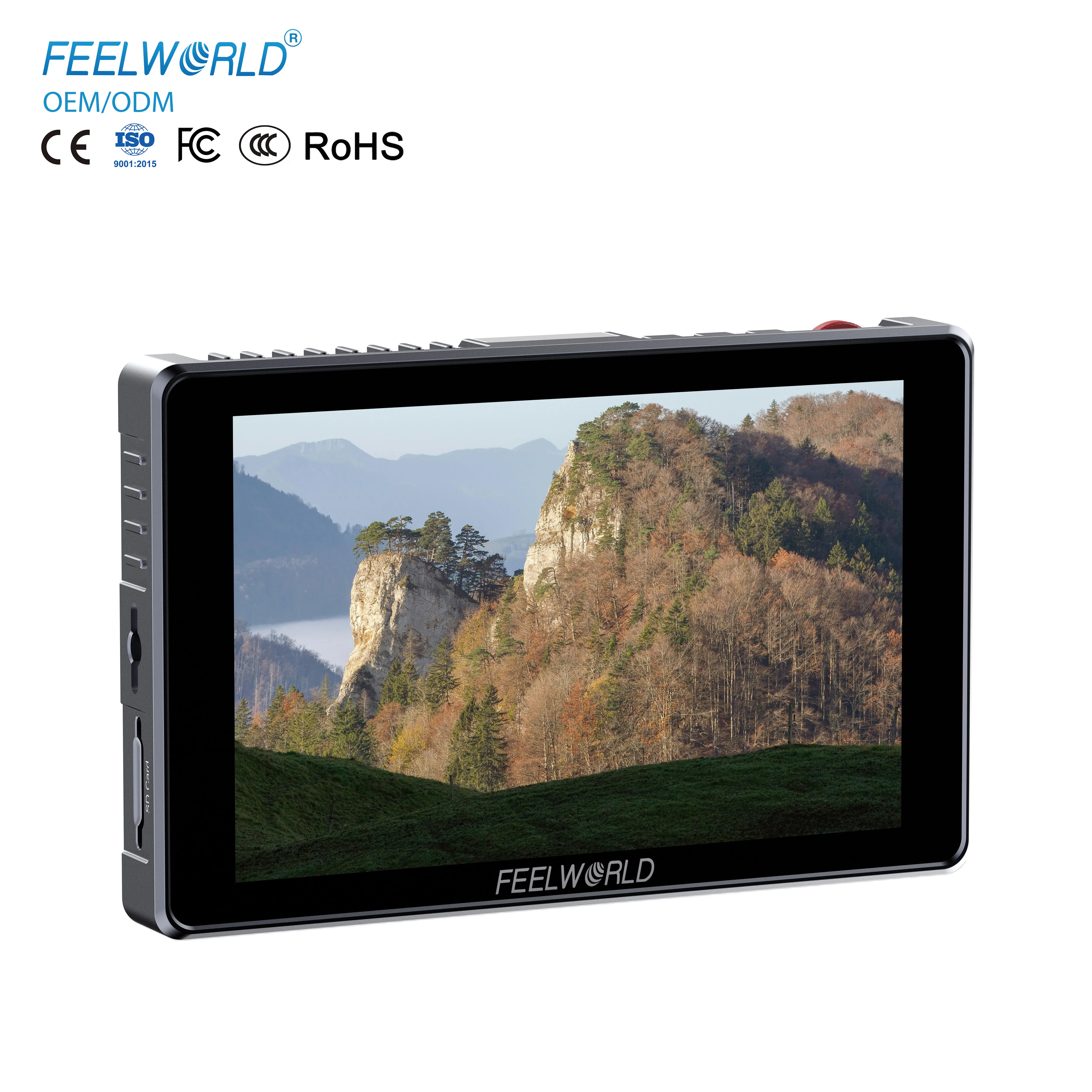 Фото FEELWORLD S7 Монитор камеры 7-дюймовый сенсорный экран 1600 нит 12G-SDI HDMI Яркий полевой монитор OEM Прямая продажа с фабрики №1