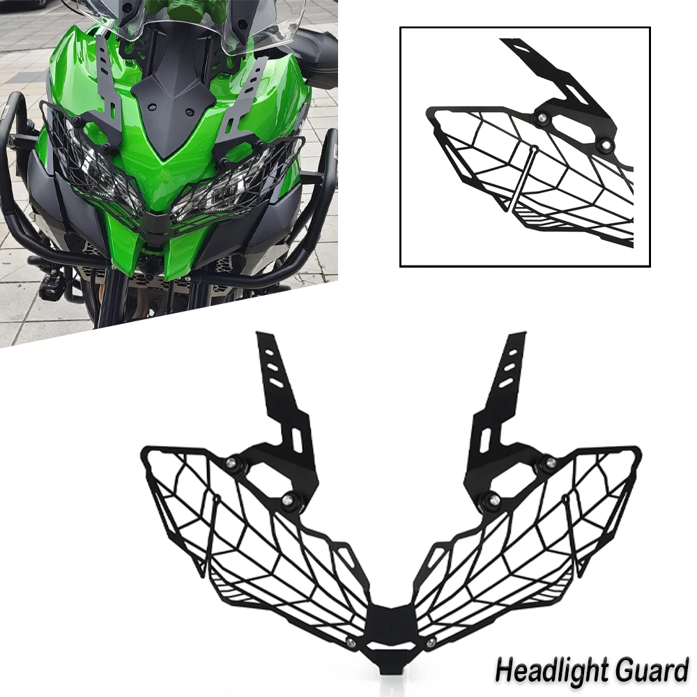 

Versys1000 KLE1000 Headlamp Headlight Head Light Lamp Guard Grille Cover Protection For KAWASAKI Versys 1000 KLE 1000 2015-2023