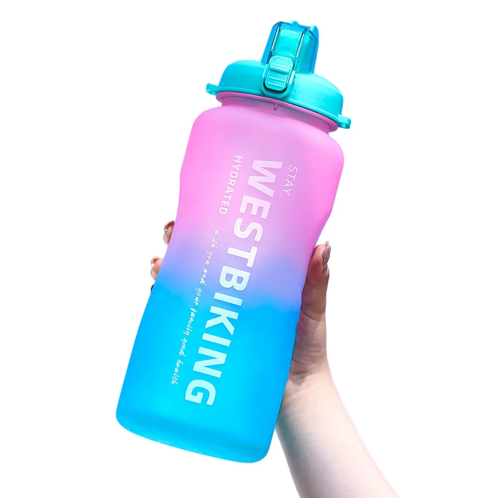 

2L Large Sports Bottle Summer Female High Profile Fitness Portable Cycling Water Bottle High Temperature Resistant