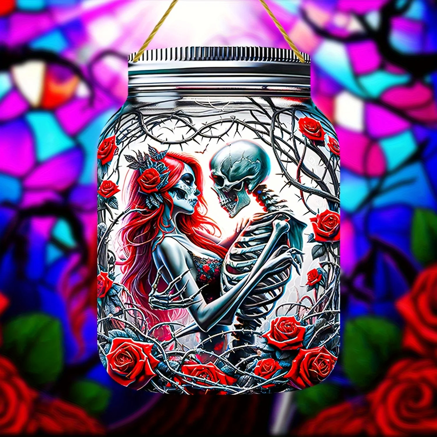 Готический любовный череп до смерти акриловое украшение для стен комнаты