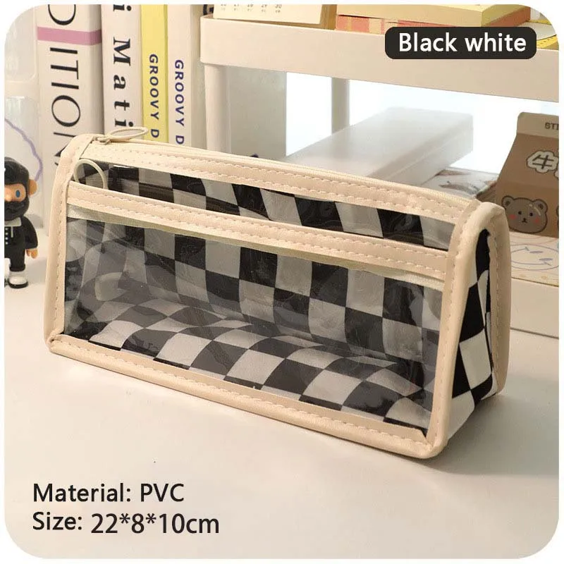 

Детский прозрачный шахматный пенал из ПВХ