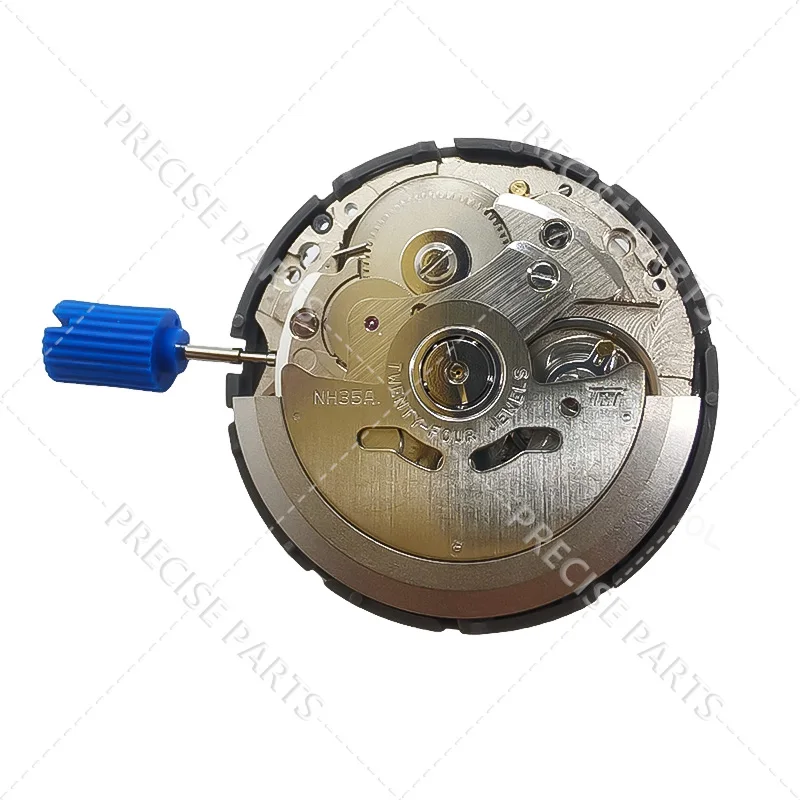 NH35 Автоматический механический механизм черные оранжевые цифры колесо даты
