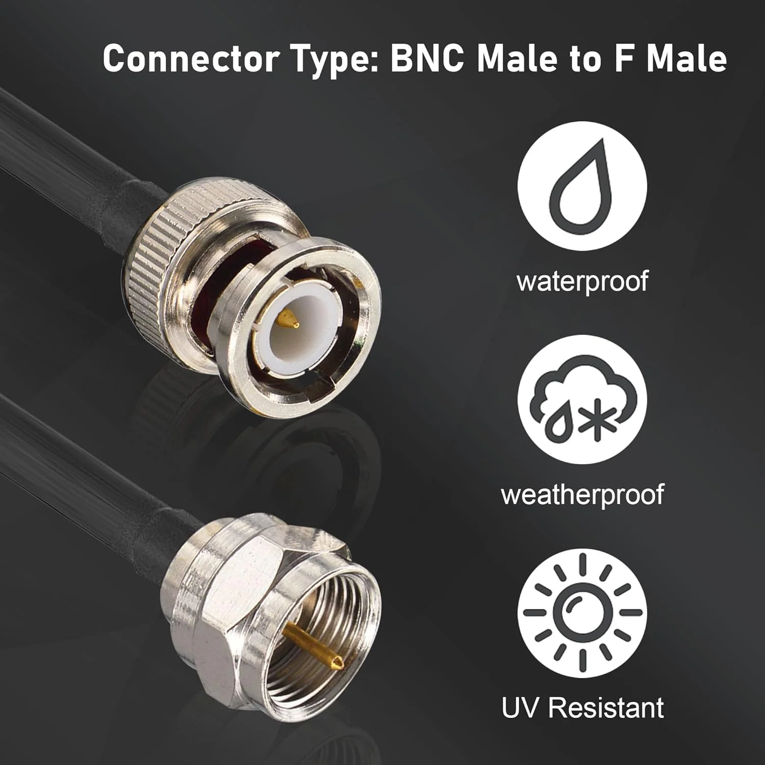 RF BNC к F коаксиальный кабель с низким коэффициентом потери Удлинительный RG58 Male