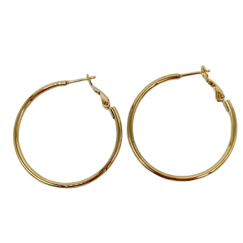 

2023 Exaggerated Round Stainless Steel Earrings for Women Girl Simple Fashion Y2K Jewelry Female Hoop Earring Pendientes Mujer