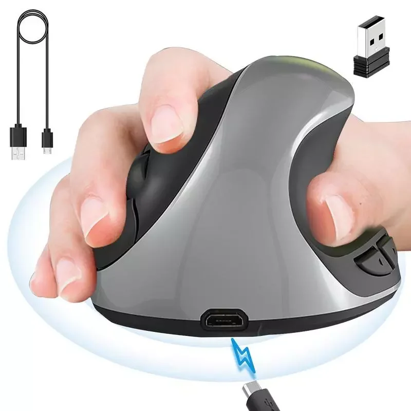 Cordless Mouse  Mouse Wireless Silent 2.4G Silent Computer Mouse Cordless With Adjustable DPI 6 Buttons Ergonomic For Laptop