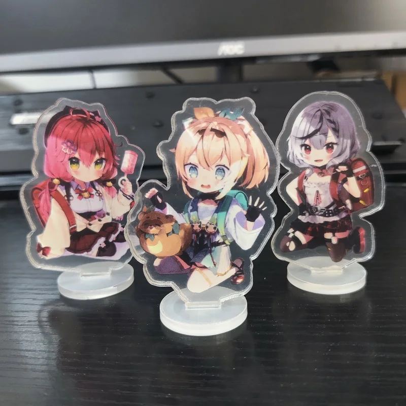 

Japan Hololive Anime Figures Virtual Anchor YouTuber Cosplay Acrylic Stands Model Plate Desk Decor Cute Standing Sign Fans Gift