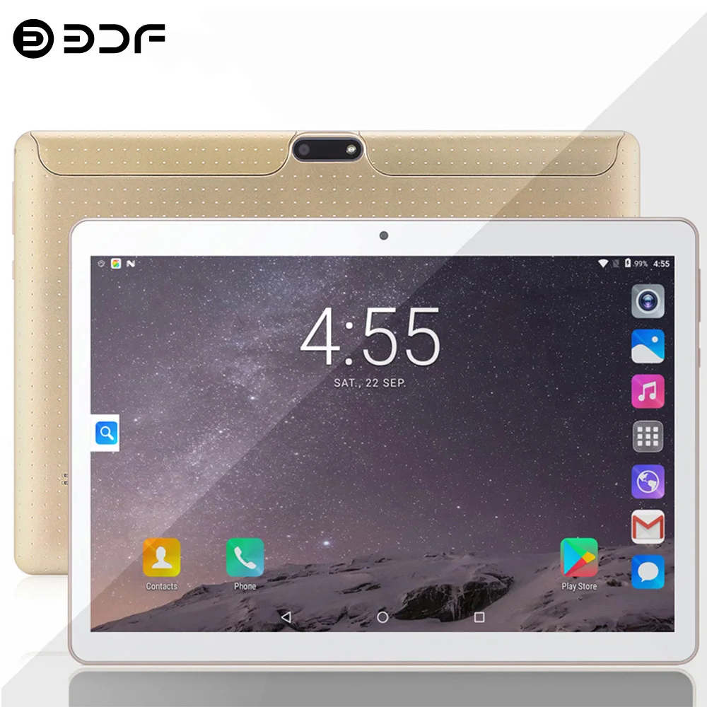 BDF 10.1 Inch Tablet Pc Octa Core Android 9 Google Edition Dual SIM Cards Network Phone Call Bluetooth WiFi Tablets 4GB+64GB