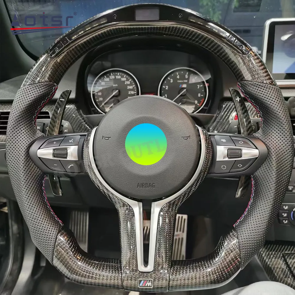 

Steering Wheel Control Assembly For BMW F01 F02 F03 F10 F11 F23 F30 F33 Paddle Carbon Fiber Racing Retrofit Interior Accessories