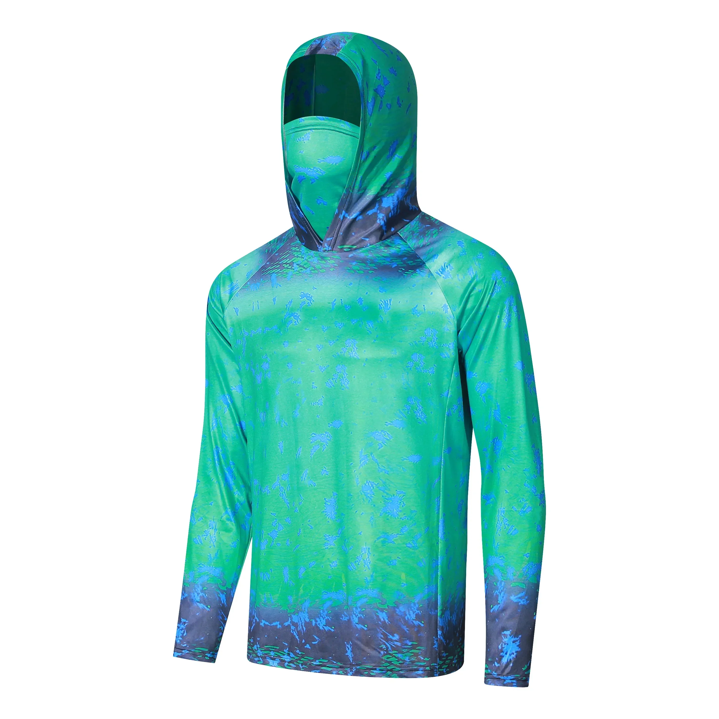 Рубашки для рыбалки мужские солнцезащитные трикотажные изделия с длинными