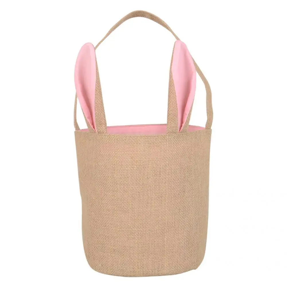

Present Bag Great Thick Single Handle Cookie Packaging Durable Easter Basket Burlap for Kids Packaging Bag Gift Basket