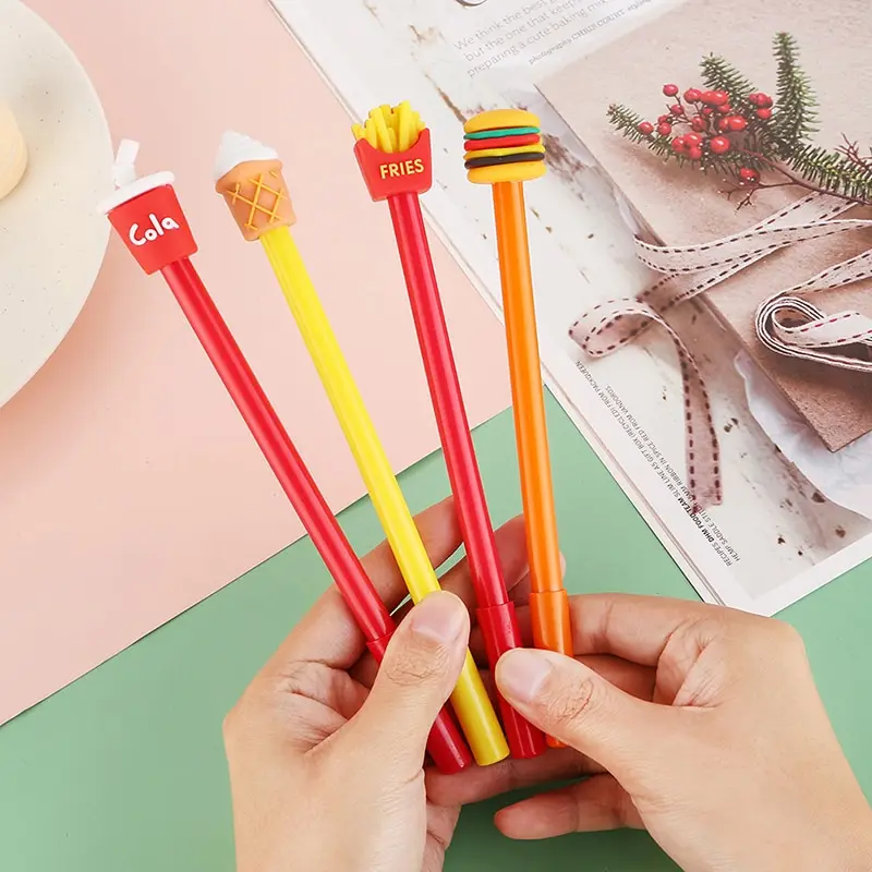 

Creative Cute Fries Cola Gel Pen School Student Writing Kawaii Stationery Cute Stationery Kid's Pen Cartoon office Signature Pen