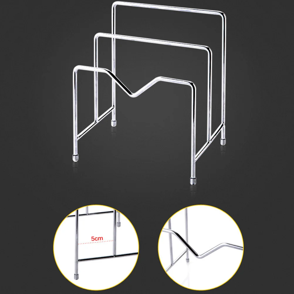 

Storage Rack Multi-function Kitchen Storage Rack Cord Holders Metallic Line Storage Rack Pan Cover Holder