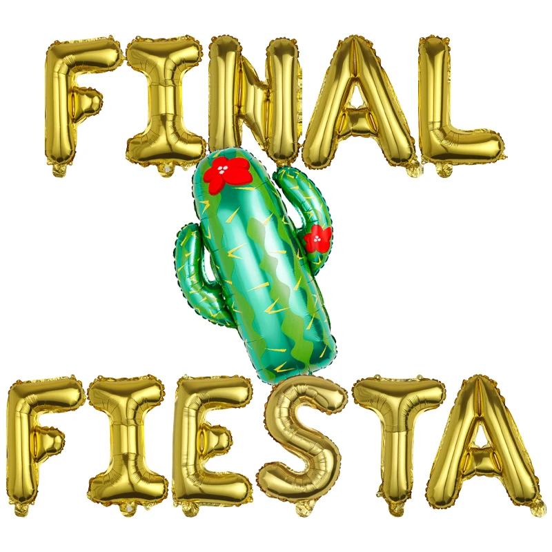 

12 шт Final Fiesta фольгированные шары комплект девичник девичник вечерние поставки фестиваль событие празднование декор свадебный душ реквизит
