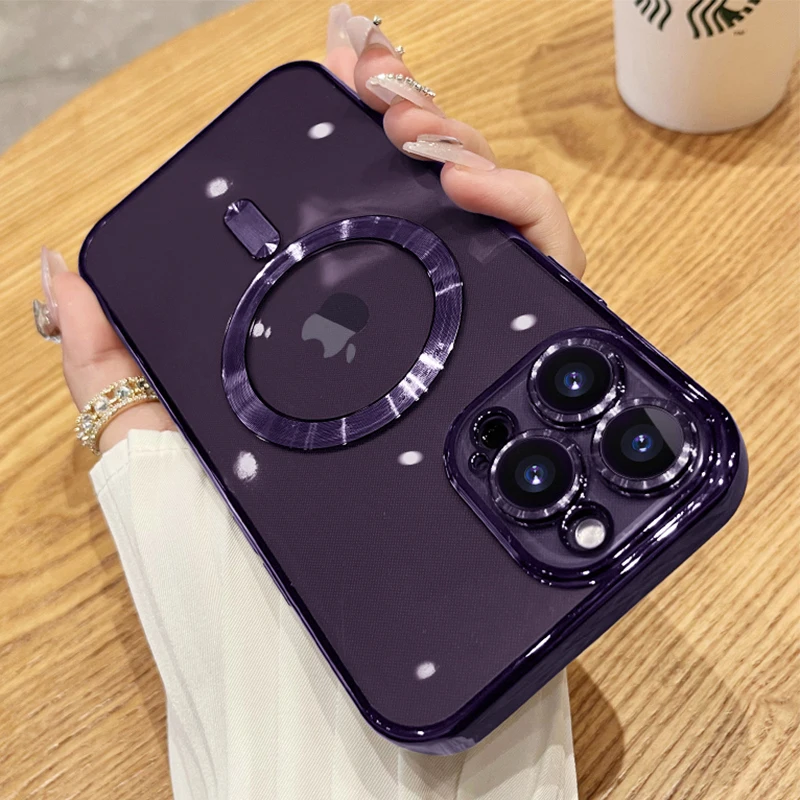 

For Magsafe Wireless Charge Magnetic Case For iPhone 14 13 12 11 Pro Max Mini XS Max X XR 7 8 Plus SE 2020 Silicone Clear Cover