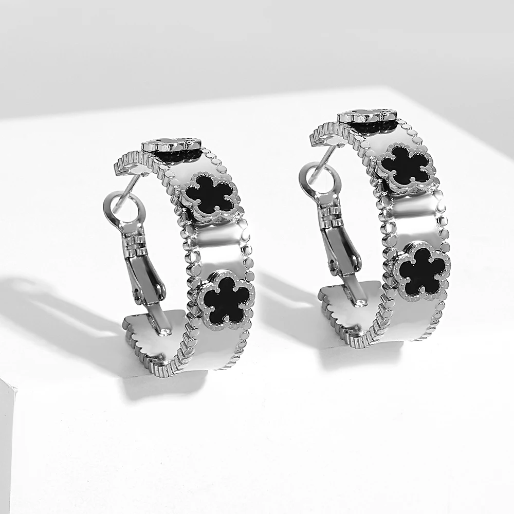 Серьги-кольца Greatera золотого/серебряного цвета классические высококачественные