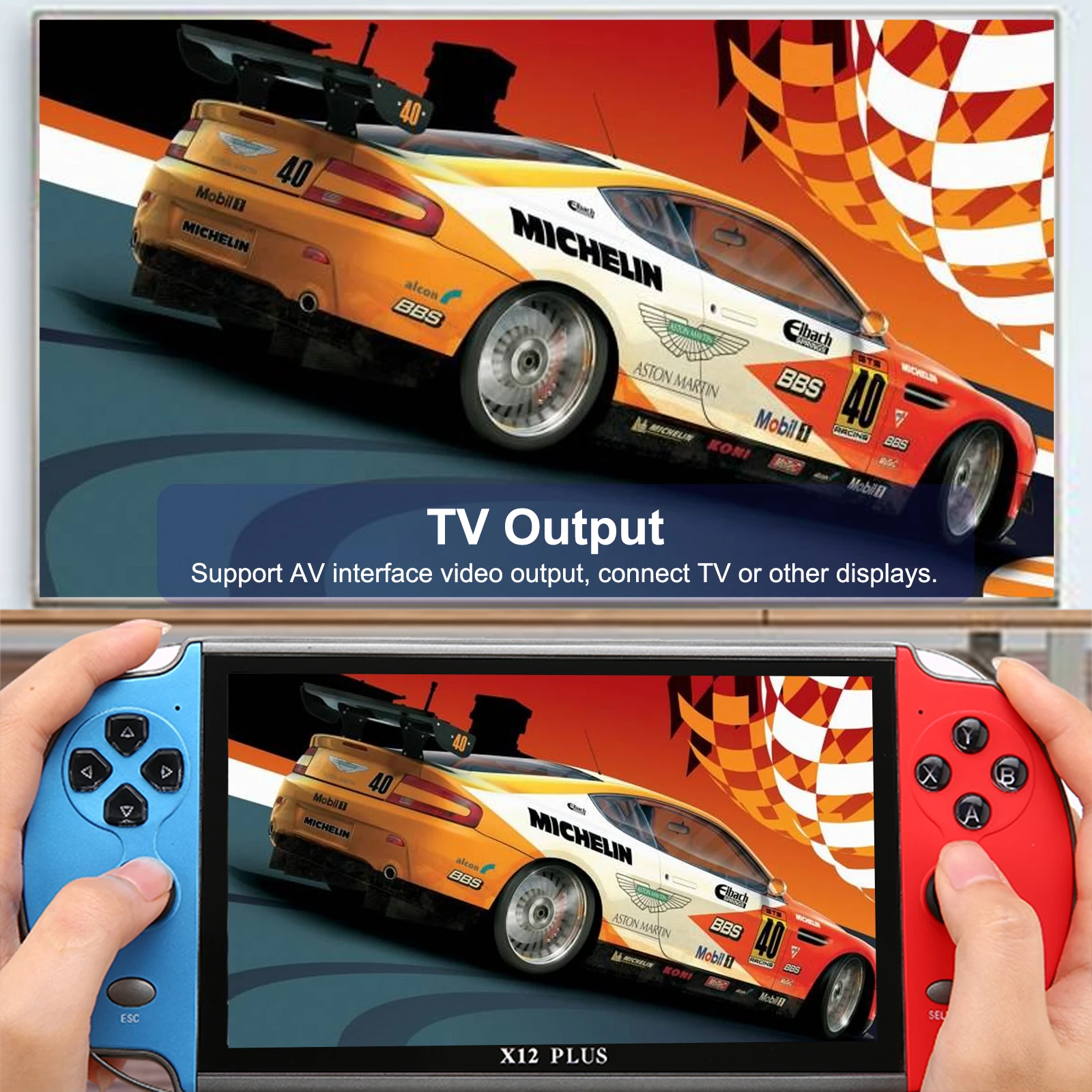 Портативная игровая консоль X7/X12 Plus 10000 + игр 4 3/5 1/7 1 дюйма | Электроника