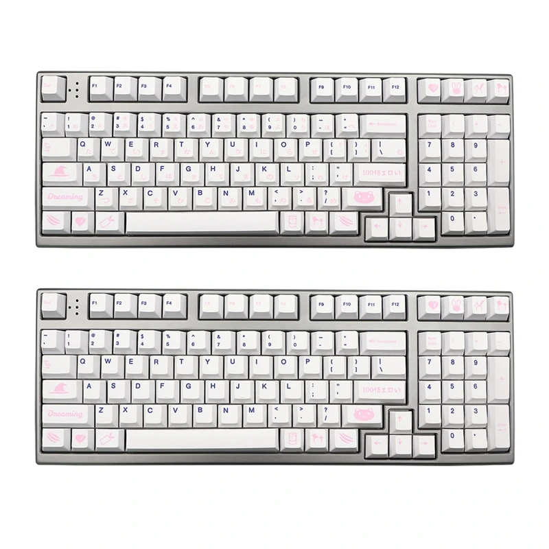 

594A Dreamgirl колпачки для ключей 133 клавиш, вишневый профиль для MX Switch GK61 64 108 стильный сублимационный стильный аниме японский английский
