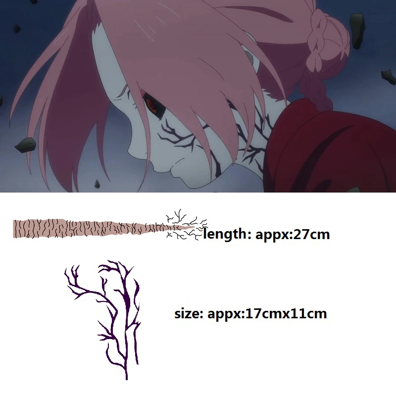 

Аниме временная татуировка Jigokuraku Mei, стикер, реквизит для косплея