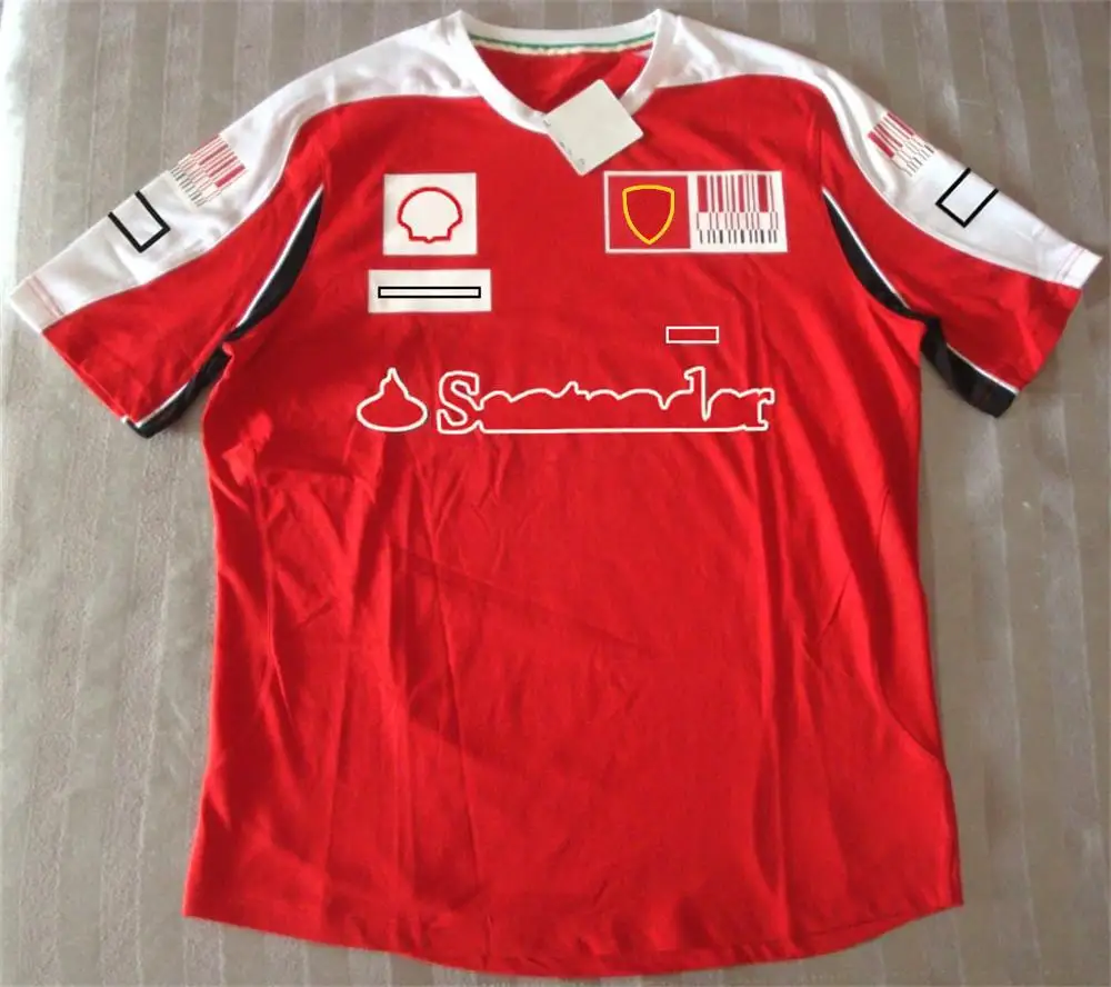

New F1 Team Racing Set Men's Short Sleeve T-Shirt Round Neck Customization