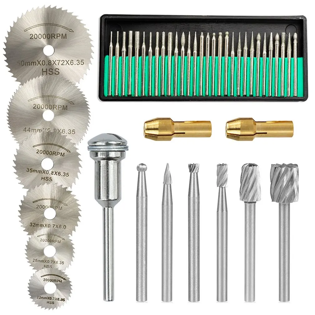 

45-piece Diamond Engraving Accessories High-speed Steel Mini Circular Saw Blade Set Rotating Accessories