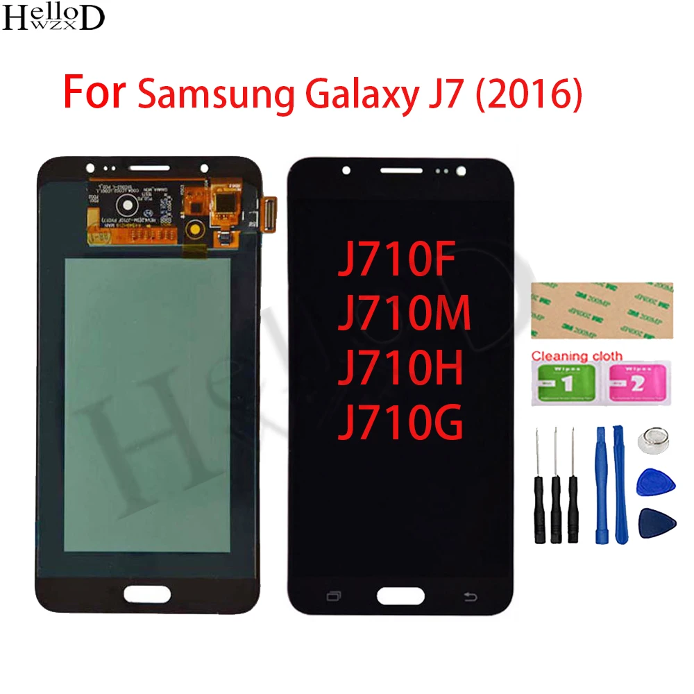 

ЖК-дисплей TFT/AMOLED для Samsung Galaxy J7 (2016) J710F J710M J710H J710G, сменный сенсорный экран с цифровым преобразователем в сборе