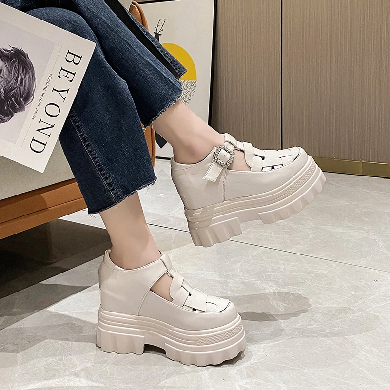 High Platform Women's Gladiator Sandals 2023 Summer 11CM Heels Slippers Women Chunky Beach Sneakers Comfortable Sandalias Mujer