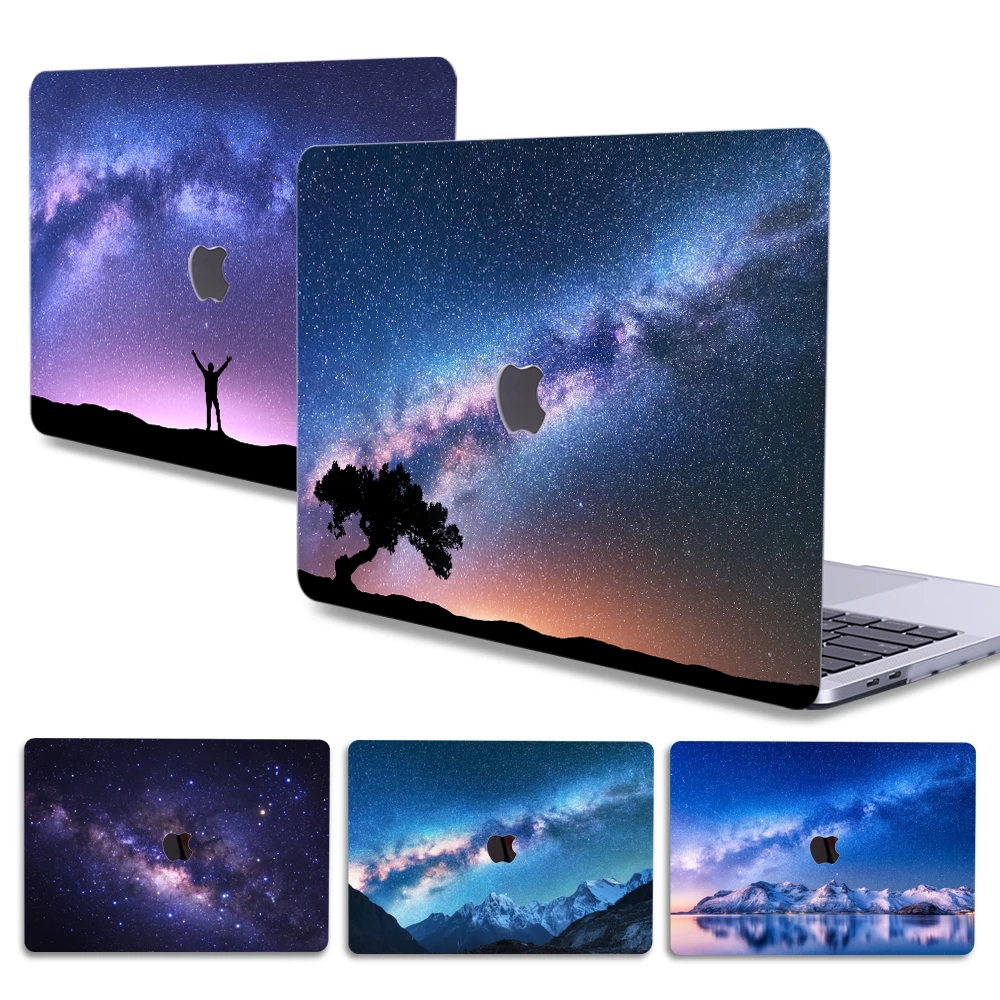

3D Print Starry Night Matte Laptops Case For Macbook Air 13 A2337 A2179 A2338 2020 M1 Chip Pro A2289 Mac A1466 Latest Version