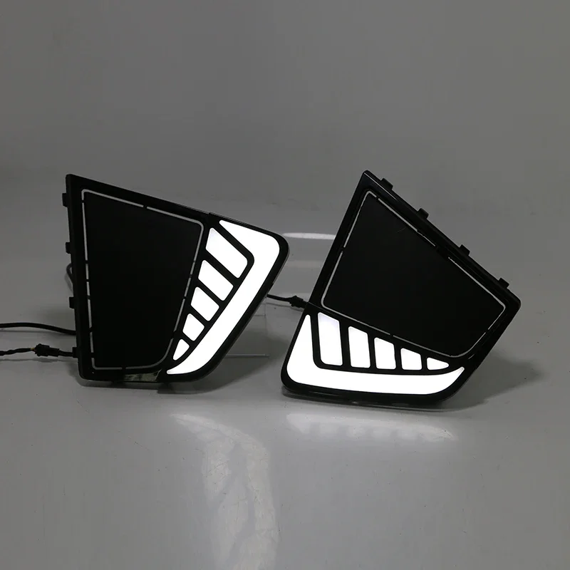 ity 2 sztuki świateł do jazdy dziennej LED DRL Światło przeciwmgielne Osłona światła przeciwmgielnego z przekaźnikiem funkcyjnym Hyundai IX25