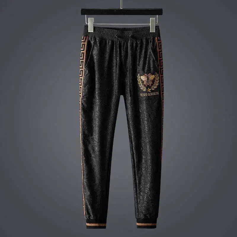 Men's Clothes Summer Fashion Embroidered Sports Suit Korean-style Loose Sports Two-piece Set