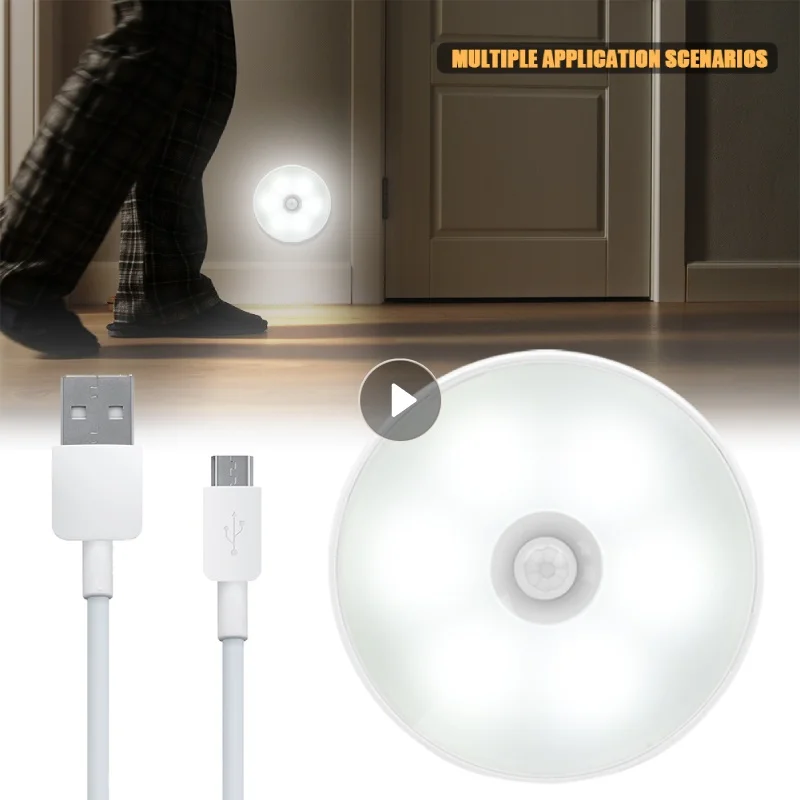 

Intelligent Human Body Induction Under Cabinet Lights USB Charging Emergency Automatic Cabinet Home Led Wardrobe Night Light