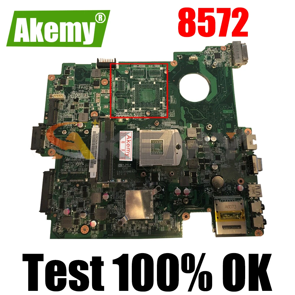 

Материнская плата AKEMY для ноутбука Acer travelmate 8572 MBTW606001 DA0ZR9MB8D1, протестированная материнская плата HM55 GMA HD DDR3
