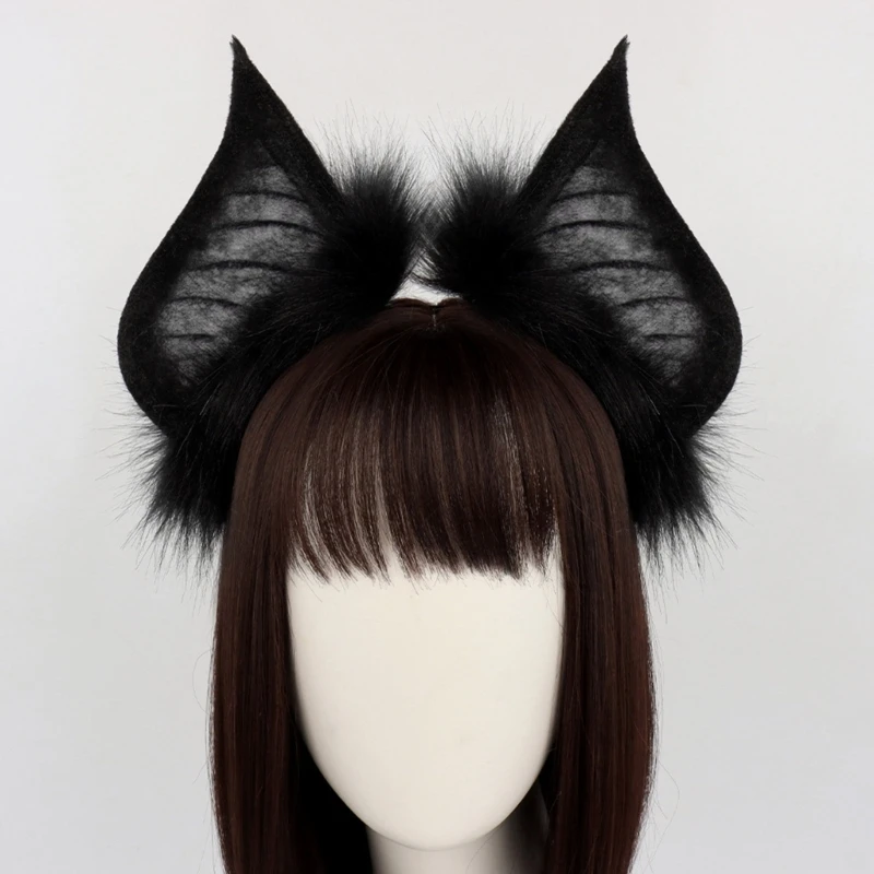 Темная повязка для волос с летучей мышью аниме на голову вечеринки обруч