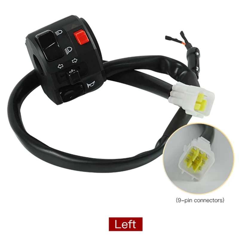 Руль мотоцикла 22 мм переключатели управления левый и правый для руля кнопка рога