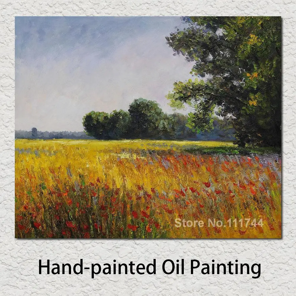 Купить художественный холст онлайн овсянные поля картины Винсента Ван Гога
