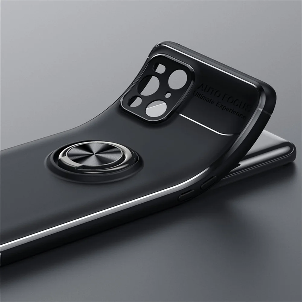 

For OPPO Find X3 Pro Case for Find X3 X3 Pro 5G Shockproof Silicone Metal Ring Stand back cover for OPPO Find X3 lite X3 Neo