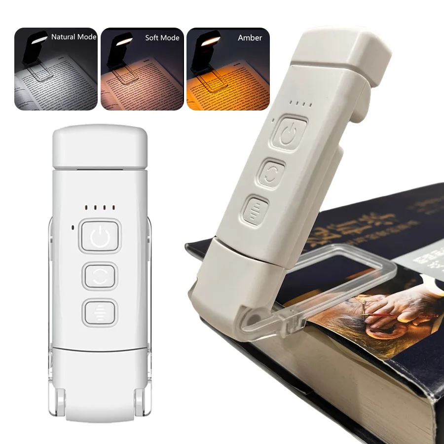 Флэш-Книга с таймером USB-перезаряжаемая лампа для чтения зажимом защиты глаз