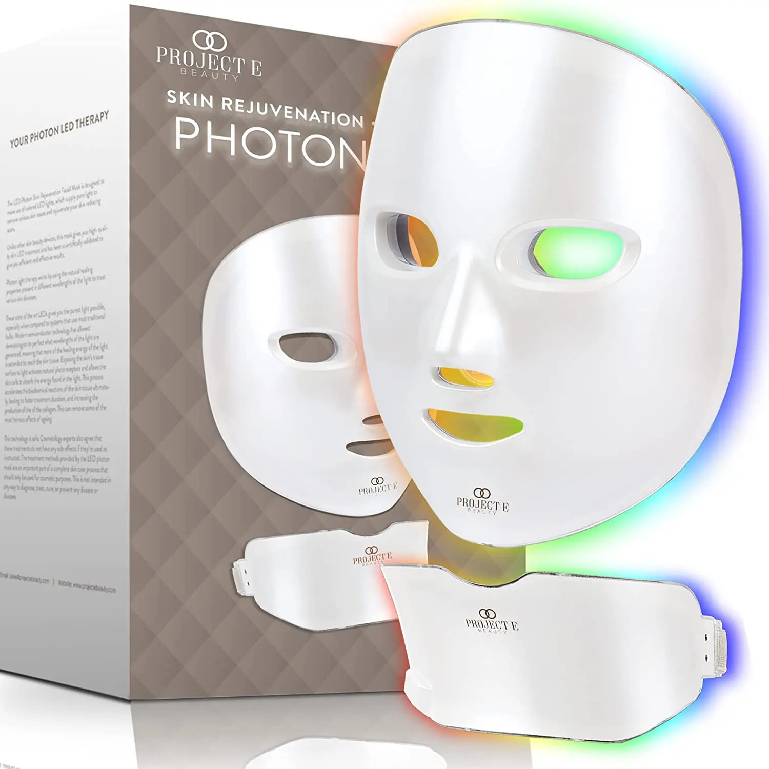 

Beauty Face and Neck Mask Wireless Photon Rejuvenation seven-color anti-aging acne patches to wrinkle brightening mask