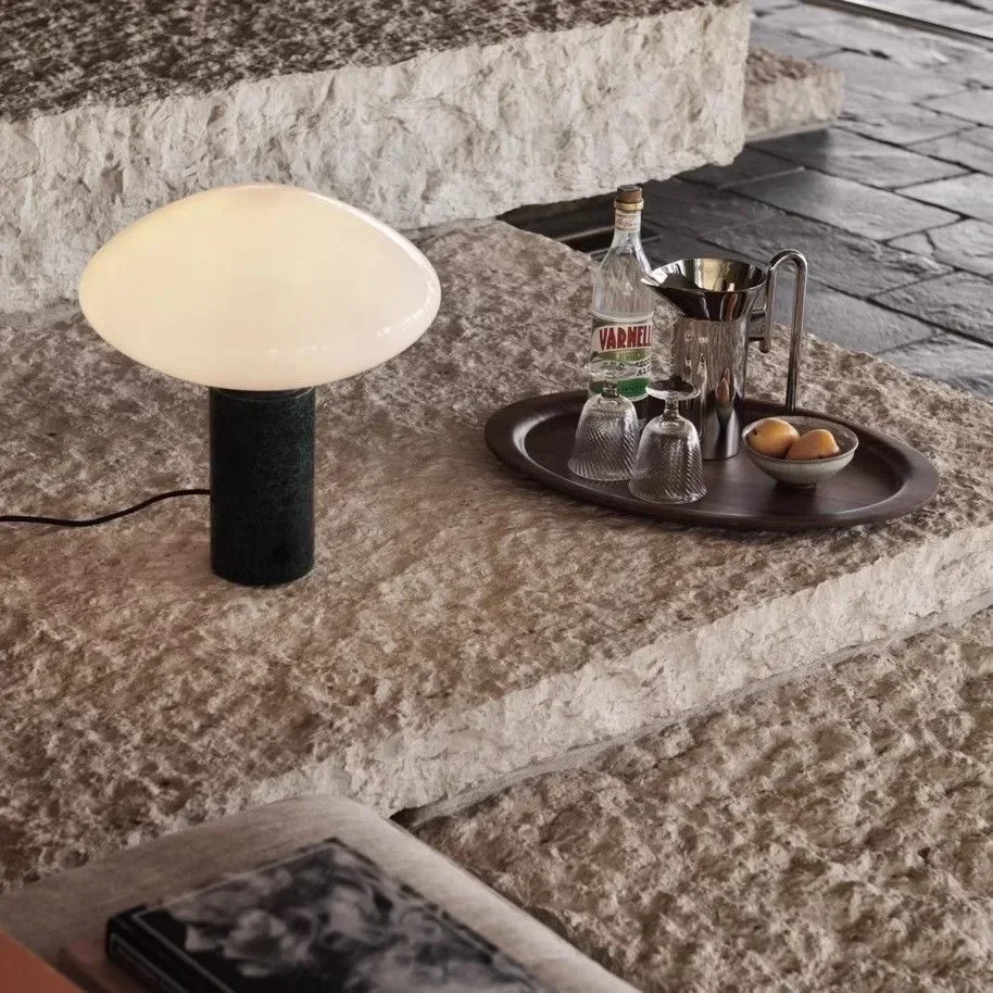 Дания Дизайн Мраморная Настольная Лампа Стеклянный Шар Светодиодный Настольный