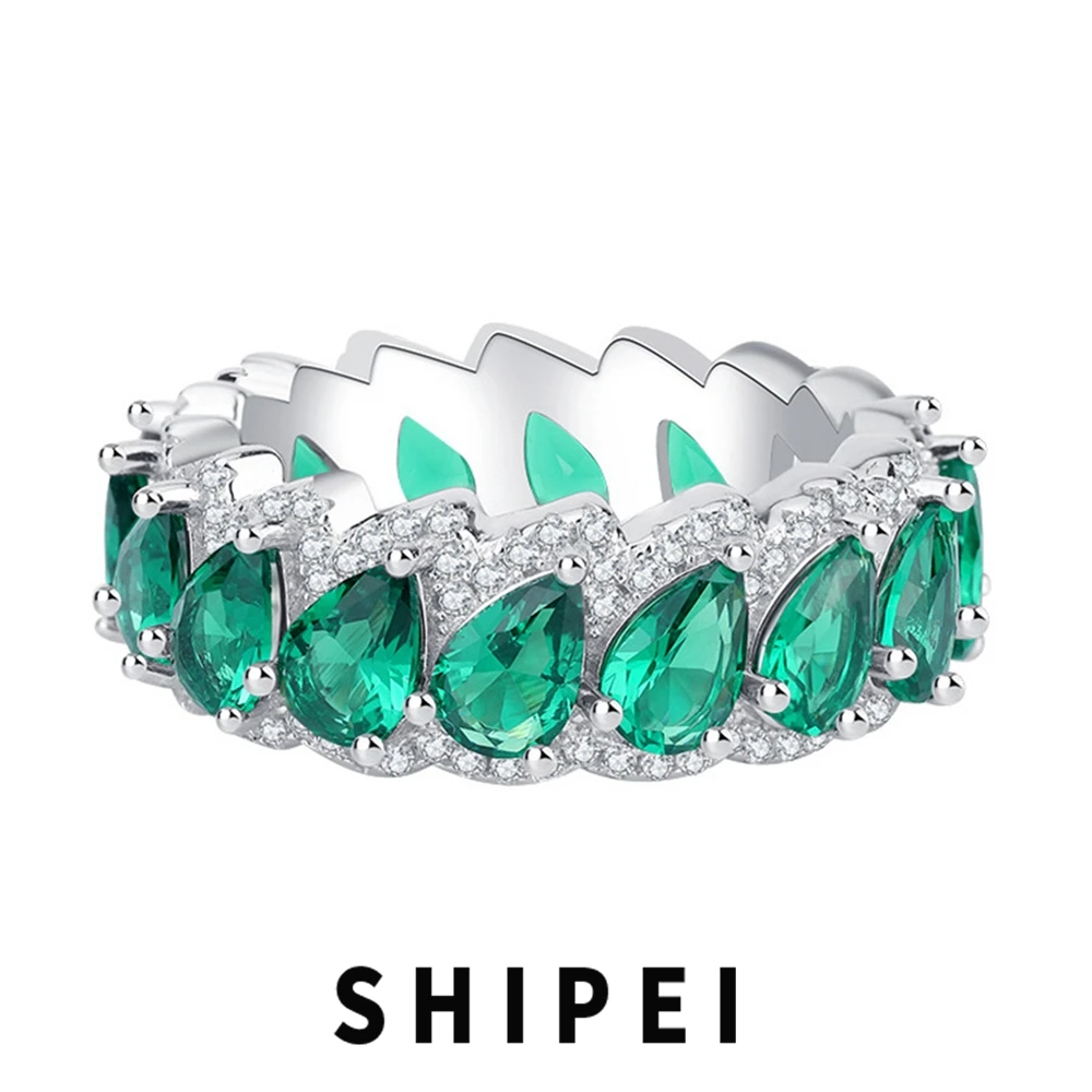 

Женское кольцо из серебра 925 пробы, с изумрудом, Сапфиром И Рубином