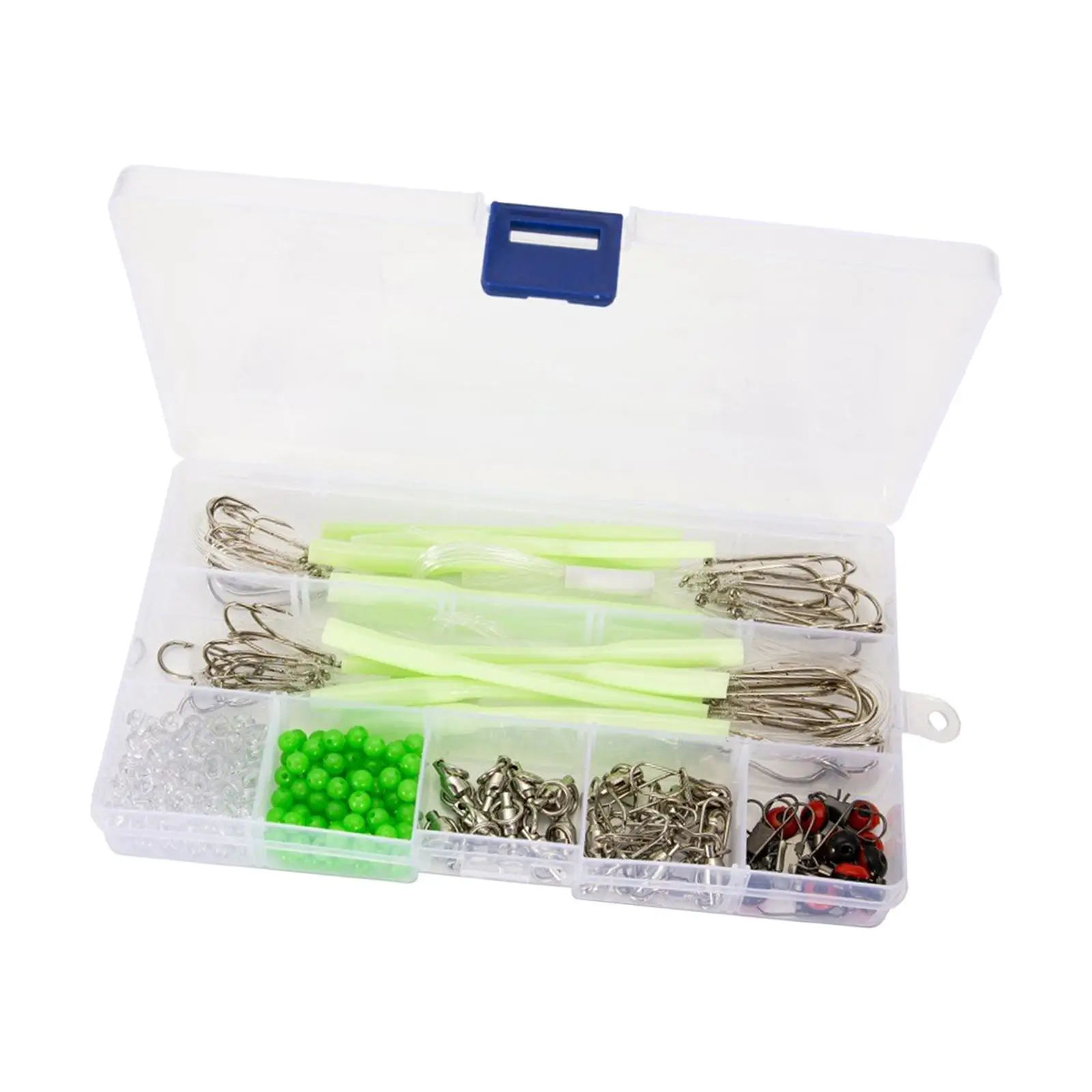 

289Pcs Fishing Tackle Box with Storage Box Fishing Hooks Set Tool Beads Fishing
