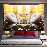 swan tapestry love tapestry wall hanging wall rugs dorm decor client room wall art home decoration swan