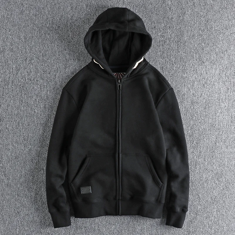 

Мужской бархатный кардиган с капюшоном, повседневный однотонный Молодежный свитер в стиле ретро, осень и зима