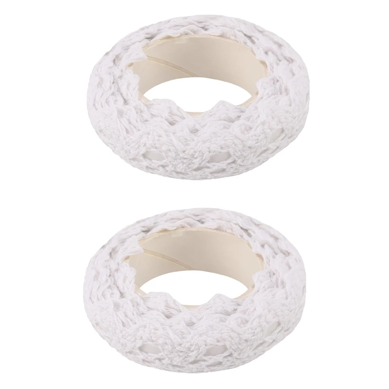 

2 X Decoration Band Christmas Ribbon Lace Wedding Gift On 1.8 X 170Cm White