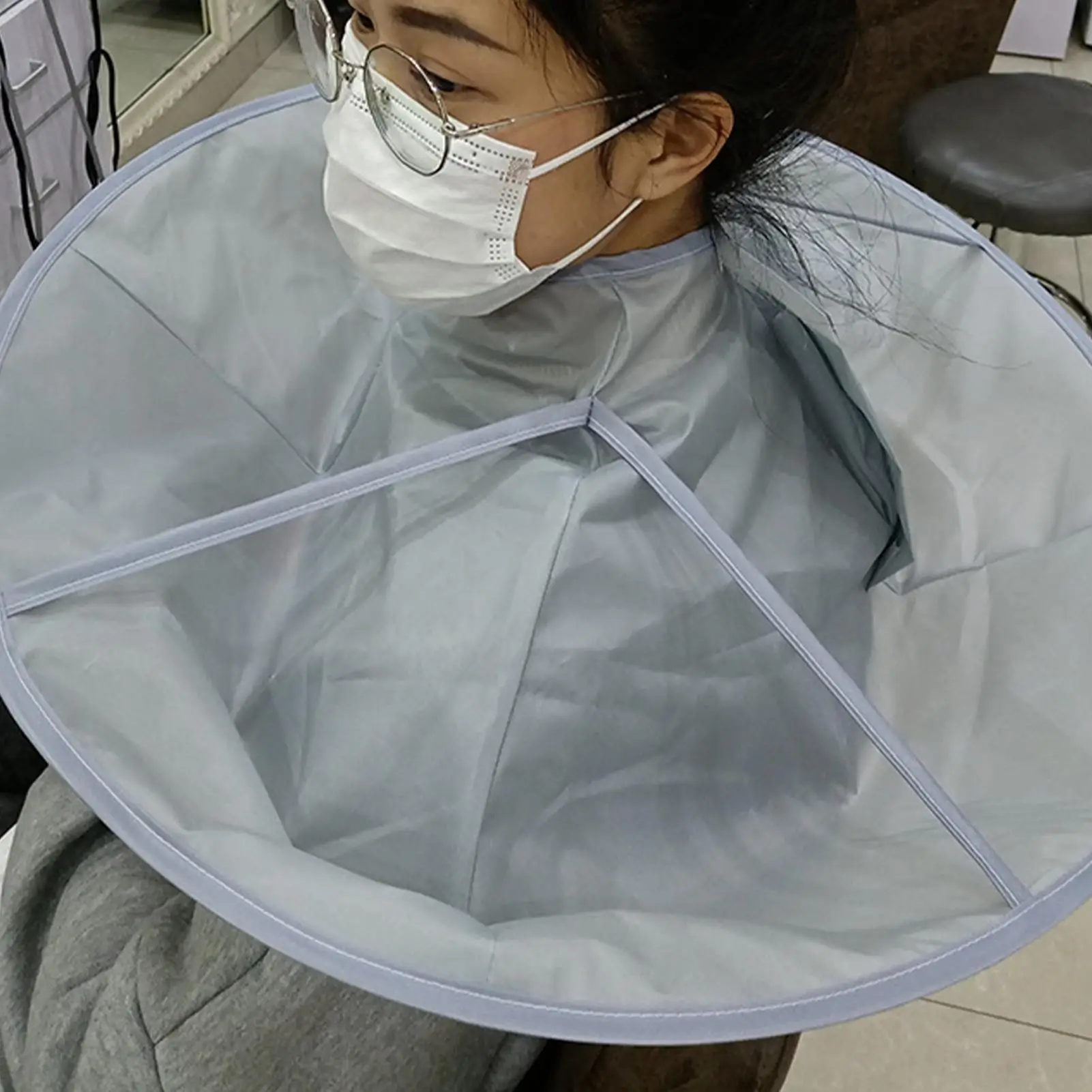 Водонепроницаемая накидка для стрижки волос-регулируемый нейлоновый Ловец